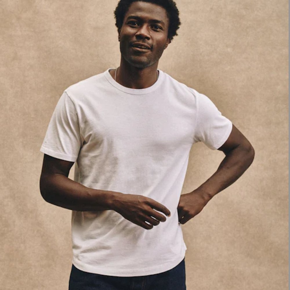 BUCK MASON CURVED HEM TEE